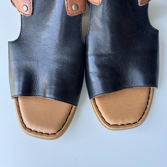 Born Sylvie Leather Sandal Black Brown Womens 10 Comfort - Picture 4 of 10